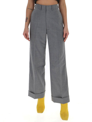 Junya Watanabe Pinstriped Wide Leg Pants