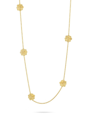 Marco Bicego® Petali Collection 18k Yellow Gold Long Flower Necklace