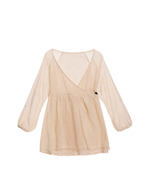 Little Creative Factory Fairy Wrap Jacket Dress - Nude