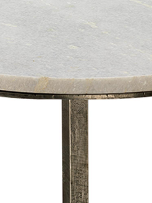 Jamie Young Left Bank Marble Table In White Marble