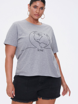 Plus Size American Forests Love Graphic Tee