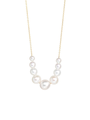 14k Graduated Pearl Necklace