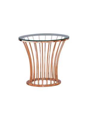 Madison End Table Rose Gold - Iohomes