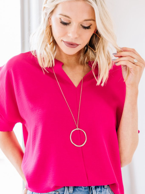 The Slouchy Fuchsia Pink Relaxed Top