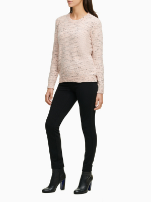 Flecked Chenille Crewneck Sweater