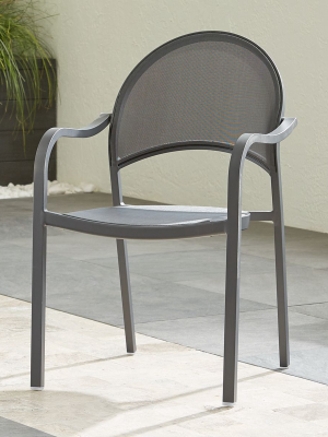 Lanai Charcoal Mesh Dining Chair