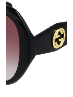 Oversized Round-frame Acetate Sunglasses