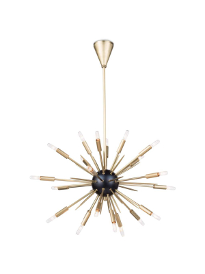 Nebula Chandelier Small (black And Natural Brass)