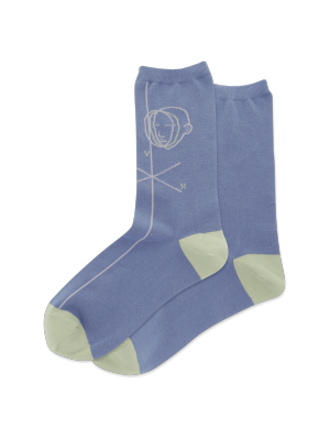 Women's Face Figure Crew Socks