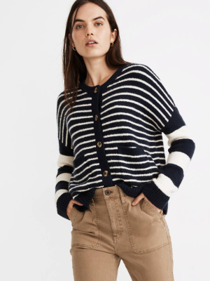 Stripe-play Colburne Cardigan Sweater In Coziest Textured Yarn