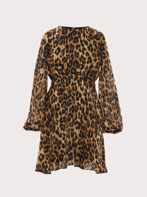 Mini Elma Cheetah Burnout Dress