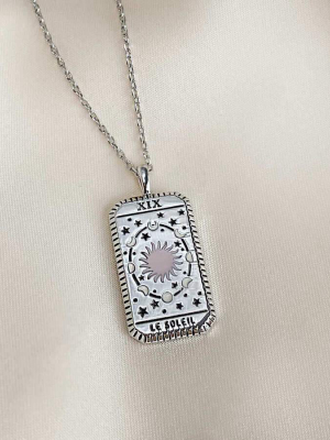 Le Soleil Silver Tarot Necklace
