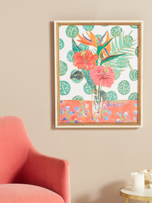 Tropical Hibiscus Bouquet Wall Art