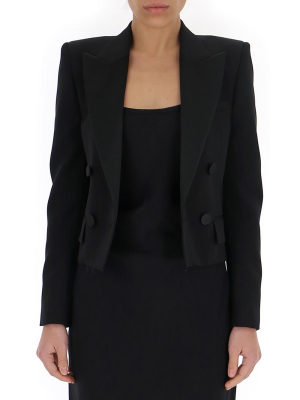 Saint Laurent Cropped Tuxedo Blazer