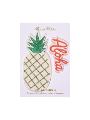 Meri Meri Pineapple Embroidered Patches