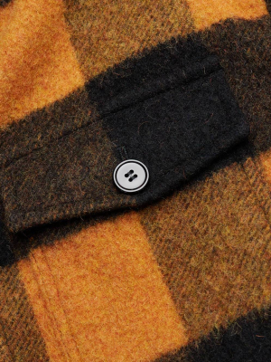 Wool-mohair Tartan Coat