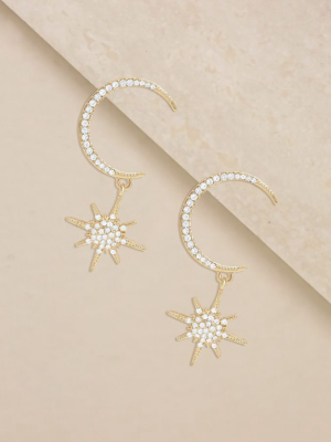 Celestial Spotlight 18k Gold Plated Earrings