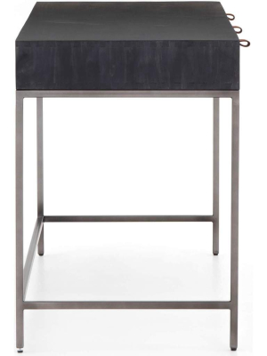 Trey Modular Writing Desk, Black Poplar