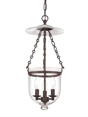 Hampton 3 Light Pendant Old Bronze