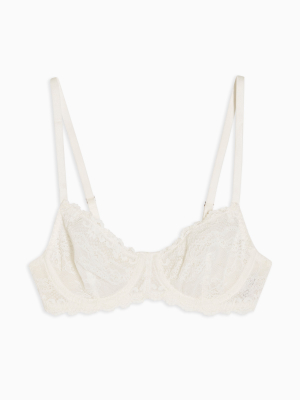 Ivory Lace Underwire Bra