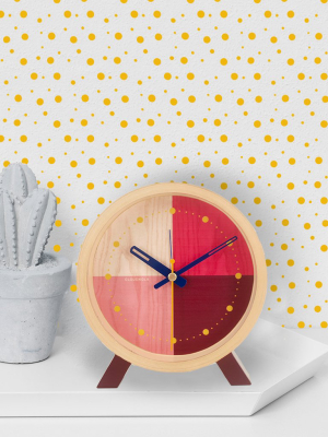 Flor Red Desk Clock