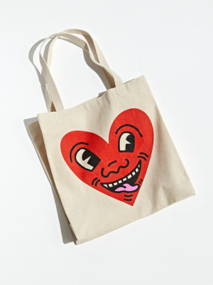 Keith Haring Big Heart Tote Bag