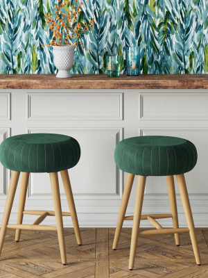 Bebbia Pleated Velvet Counter Height Barstool - Opalhouse™