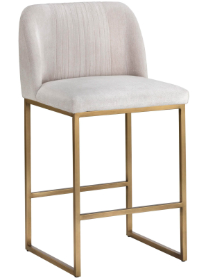 Nevin Counter Stool, Polo Club Muslin