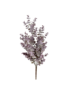 Vickerman 20" Uv Coated Burgundy Eucalyptus Bush.