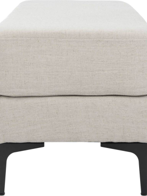 Elaine Rectangular Bench Light Gray/black