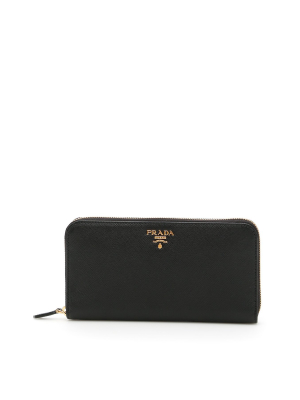 Prada Continental Logo Wallet