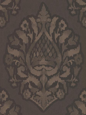 Kavala Espresso Damask Wallpaper From The Savor Collection By Brewster Home Fashions