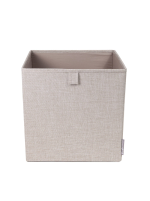 Bigso Box Of Sweden Cube Storage Bin Knock Down Beige