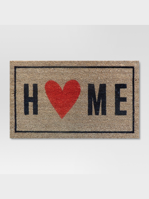 Home With The Heart Typography Doormat 1'6"x2'6" - Room Essentials™