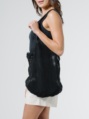 Mesh Slouch Bag - Black