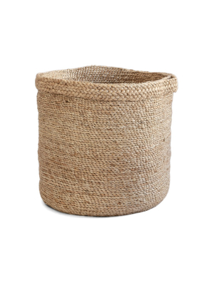 J'jute - Assembly Round Tall Jute Basket - Natural