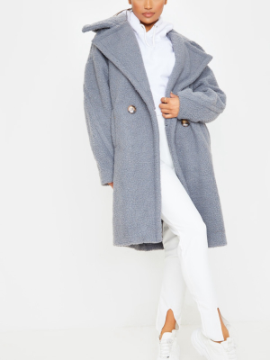 Grey Borg Drop Arm Midi Coat