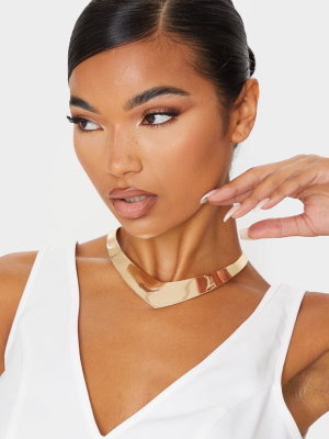 Gold Dipped Pointed Edge Choker