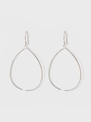 Silver Plated Teardrop Drop Fine Jewelry Earrings - A New Day™ Silver