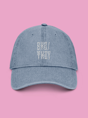 She/they Pronouns Cap