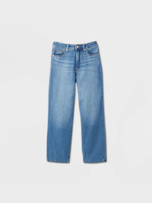 Women's High-rise Cropped Straight Jeans - Universal Thread™ Medium Wash