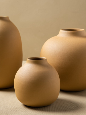 Mustard Carter Vase