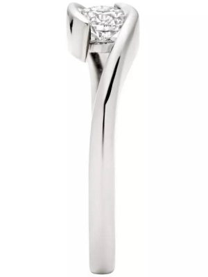 Pompeii3 1/3ct Round Diamond Solitaire Modern Engagement Ring 14k White Gold