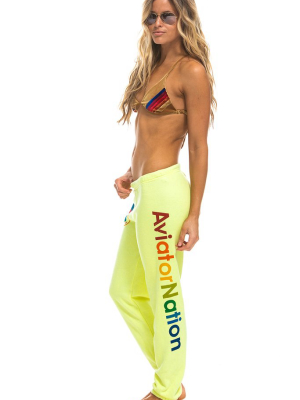 Women's Aviator Nation  Sweatpants - Neon Yellow