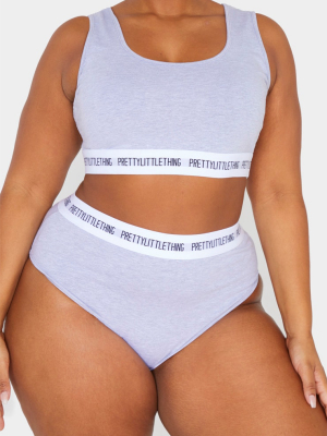 Prettylittlething Plus Grey Panties