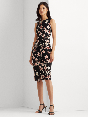 Floral Jersey Sleeveless Dress