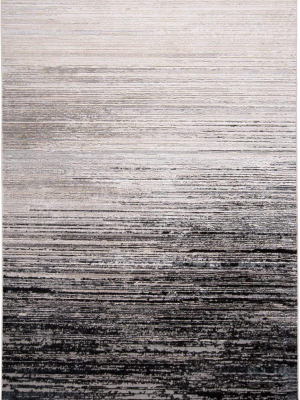 Feizy Micah Gradient Textured Metallic Rug - Available In 6 Sizes - Black & Silver Gray