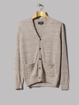 Beams Plus Linen Cardigan (beige)