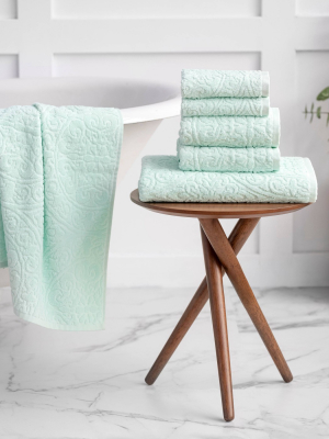 6pc Cameron Sculpted Bath Towel Set - Martha Stewart