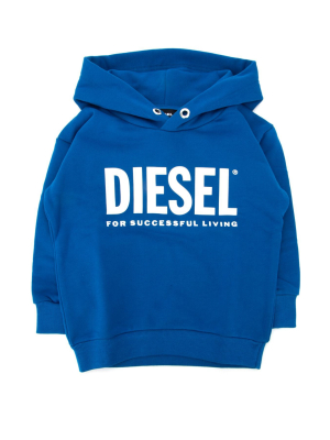 Diesel Kids Logo Print Hoodie